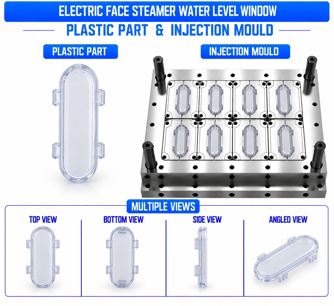 Electric Face Steamer Plastic Water Level Indicator Mould and Moulding Service
